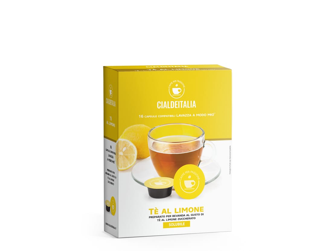 Punto caffè - CialdeItalia - Lavazza A Modo Mio - Tè al Limone - 16 capsule